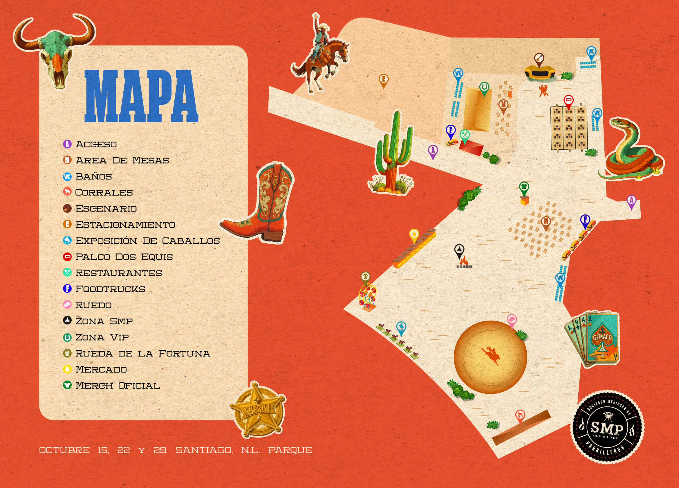 Mapa Oficial del Festival Bendito Rodeo